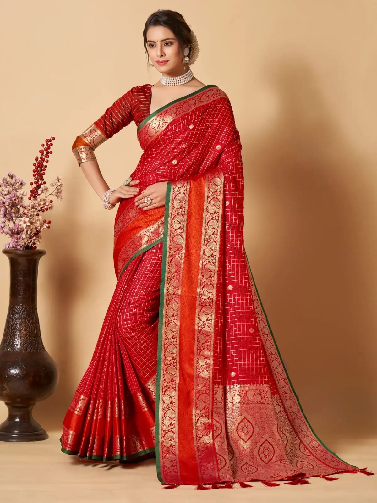 Saree in chanderi cotton