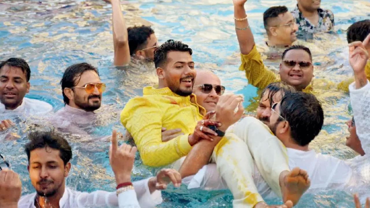 In Dubai, Saurabh Chandrakar was wed.
