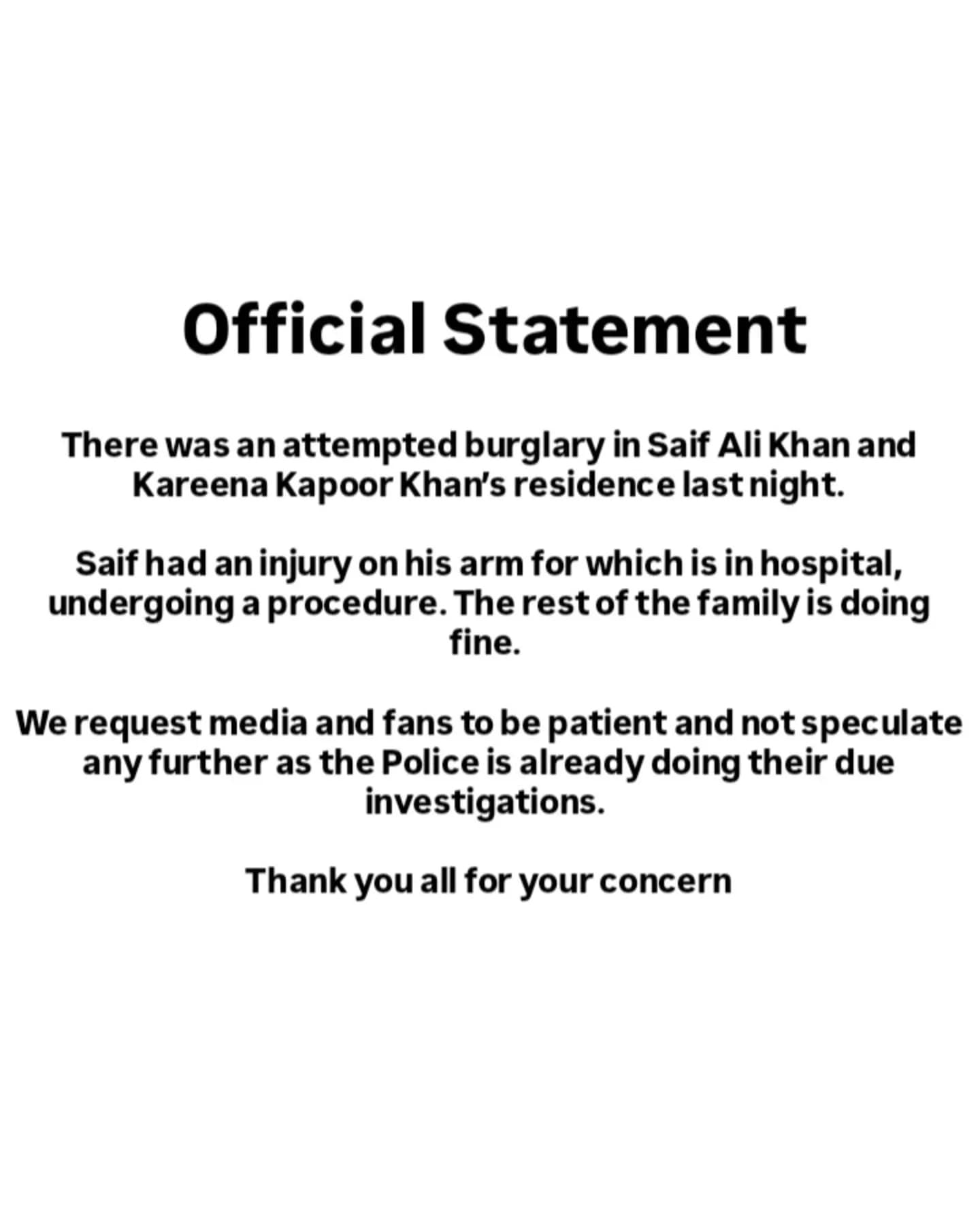Kareena kapoor statement