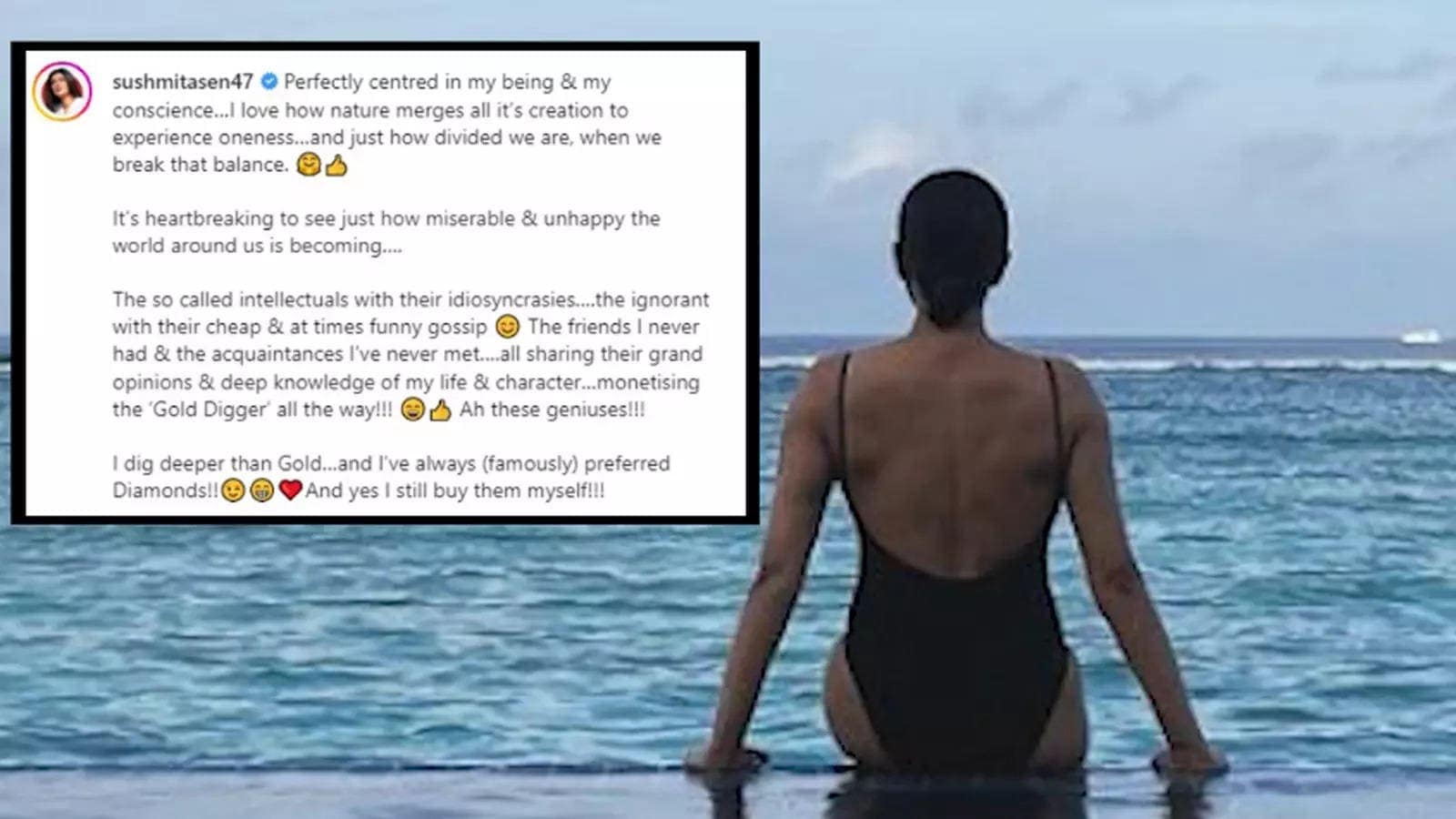 'I dig deeper than gold…': Sushmita Sen shuts trolls criticising her for dating Lalit Modi and calling her 'gold