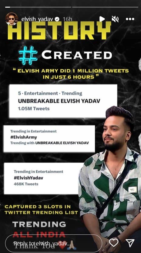 BIGG BOSS OTT 2: You were shocked to hear the words of Elvish Yadav Elvish fans create history