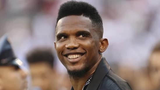 Former legendary footballer Samuel Eto'o kicks