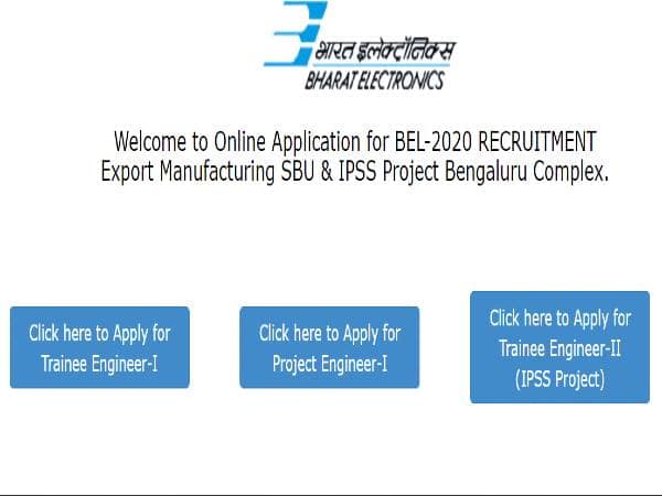BEL Recruitment 2020 For 160 Trainee Engineer