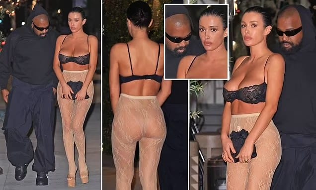 Bianca Censori exposes bare bottom in SEE-THROUGH nude tights for dinner date with Kanye