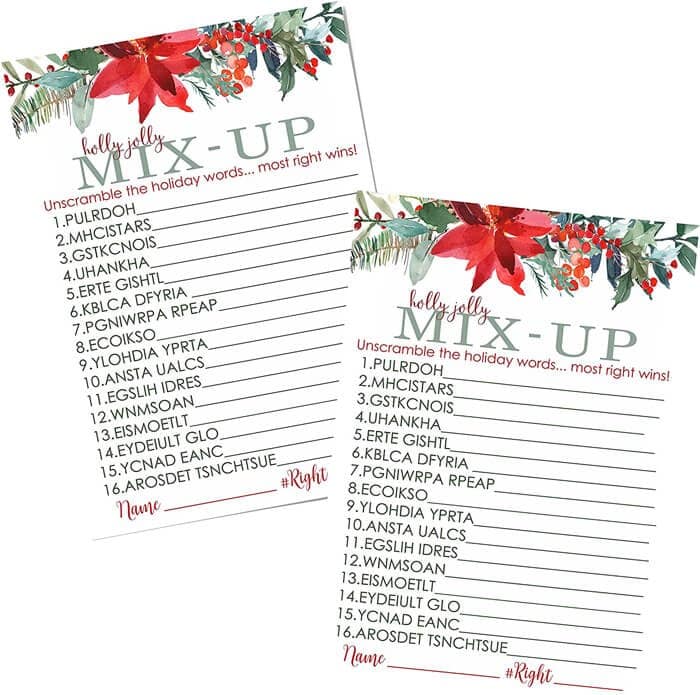 Christmas-word-scramble-game