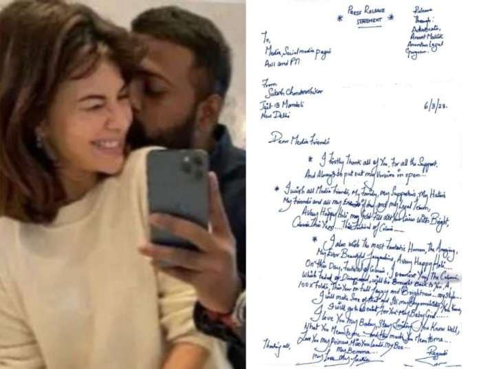 Sukesh Letter To Jacqueline