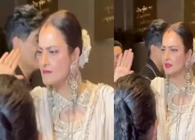 Rekha-ने-अपने-साथ-फोटो-ले-रहे-एक-शख्स-को-मारा-मस्तीभरा-थप्पड़