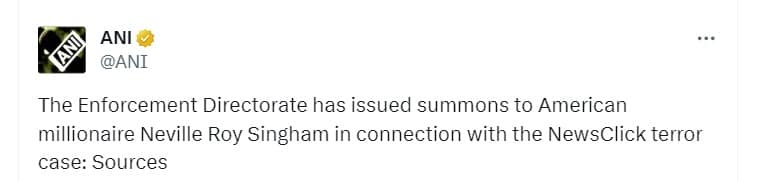ED summoned Neville Roy Singham, former chairman of IT consulting firm ThoughtWorks. (Photo source: Social media)