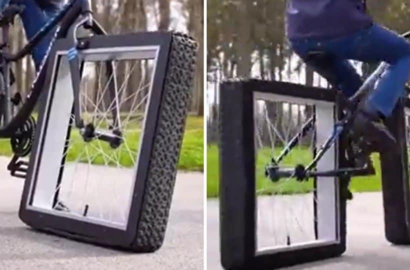Bicycle Square Wheels Video