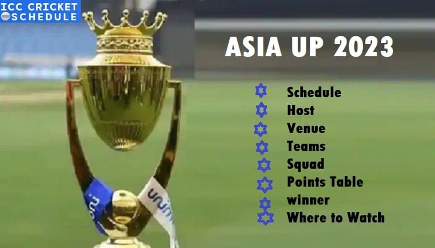 Asia Cup 2023 Schedule Venue, Team , Format, Player list